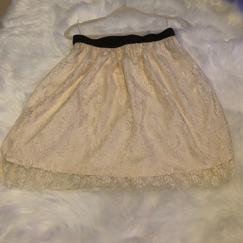 Glamorous Cream lace Skirt